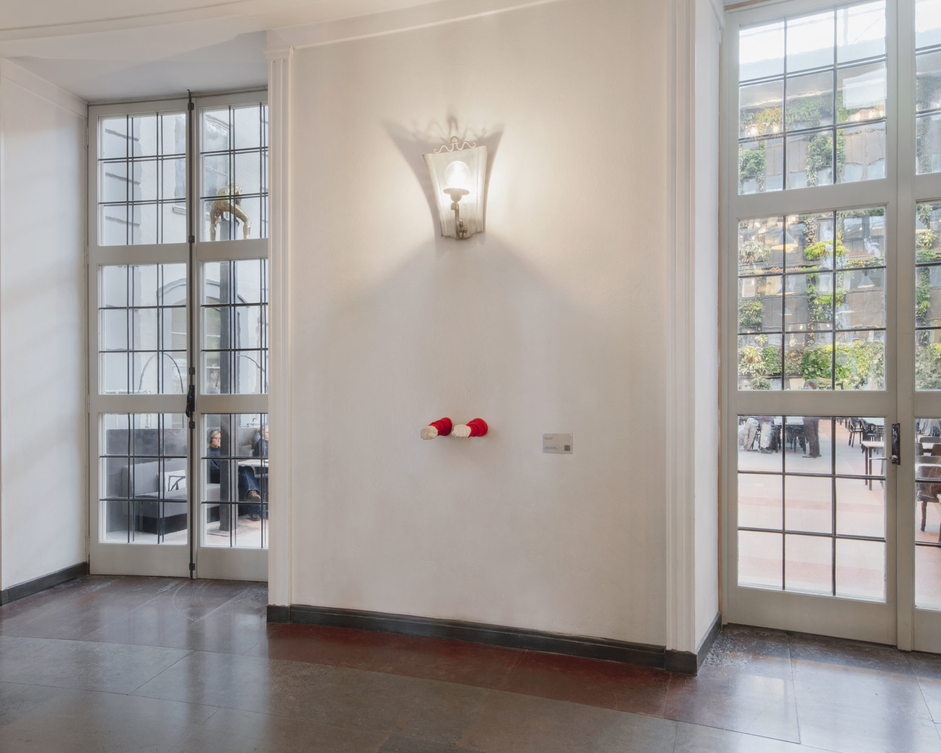 The Red Corridor artwork at the Stockholm School of Economics
