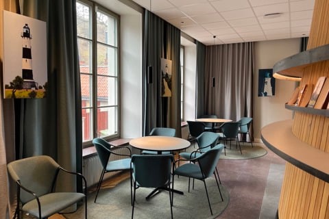 Interior of a reading room at the Stockholm School of Economics