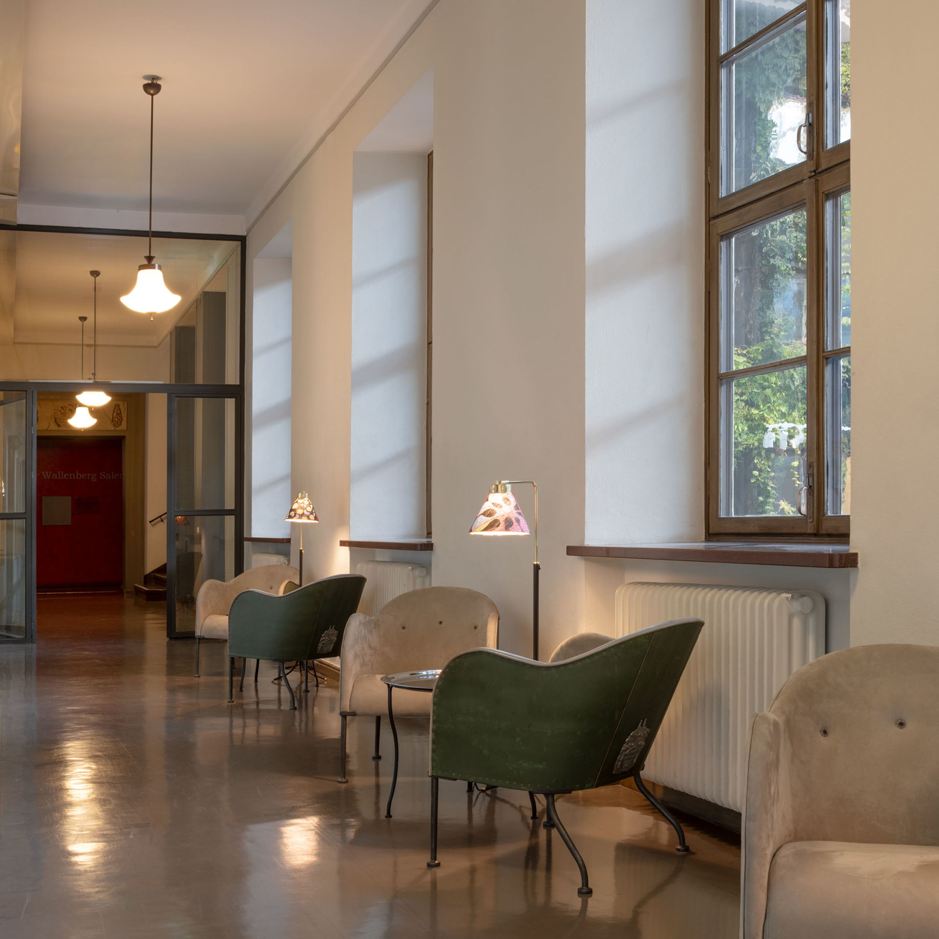 Lounge seating in Graceland at the Stockholm School of Economics